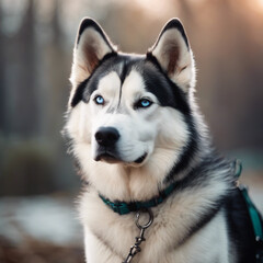 Obraz premium Husky Dog Closeup
