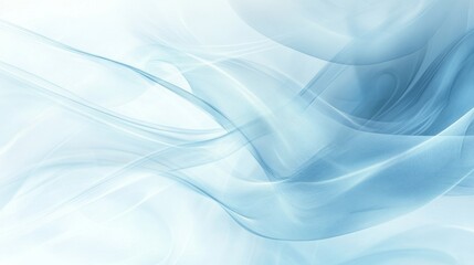 Fototapeta premium Abstract light blue composition with flowing shapes.