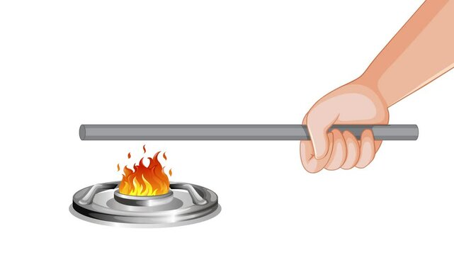 Heat Conduction in a Metal Rod
