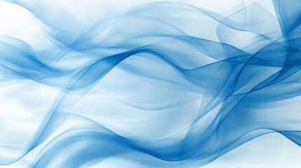 Obraz premium Abstract light blue composition with flowing shapes.