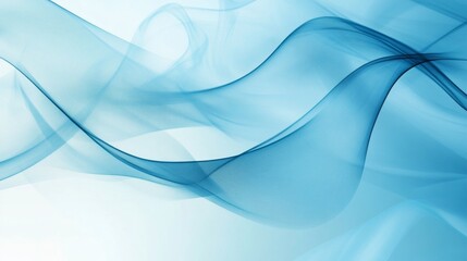 Fototapeta premium Abstract light blue composition with flowing shapes.