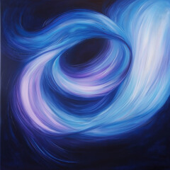 Fototapeta premium Luminary Orbs: Electric Blue Swirls of Light