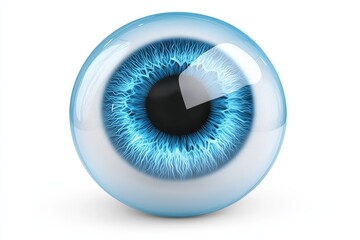 Close up illustration of a vibrant blue human iris with intricate details, symbolizing vision, technology, and the human eye’s complexity in a striking high resolution artwork