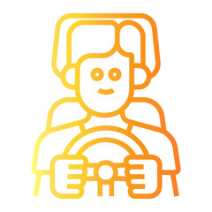 steering Line Gradient Icon