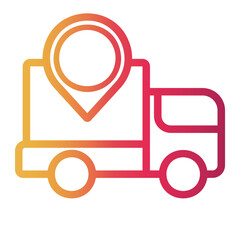 tracking Line Gradient Icon