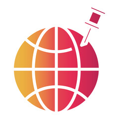 world Gradient icon