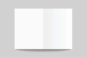 Vector white realistic blank paper page with shadow isolated on background. A4 size sheet paper note mock up template for flyer, cover, magazine, newspaper, brochure and documents presentation.
