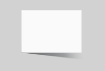 Vector white realistic blank paper page with shadow isolated on background. A4 size sheet paper note mock up template for flyer, cover, magazine, newspaper, brochure and documents presentation.
