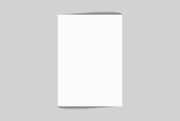 Vector white realistic blank paper page with shadow isolated on background. A4 size sheet paper note mock up template for flyer, cover, magazine, newspaper, brochure and documents presentation.
