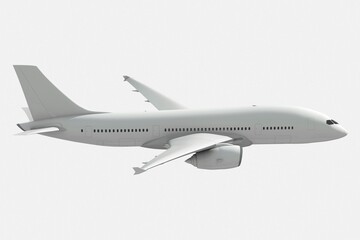 3D rendering airplane, flying vehicle in realistic design