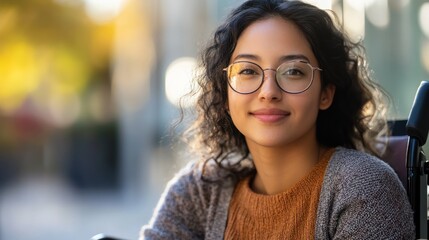 Disabled student headshot promoting inclusion.