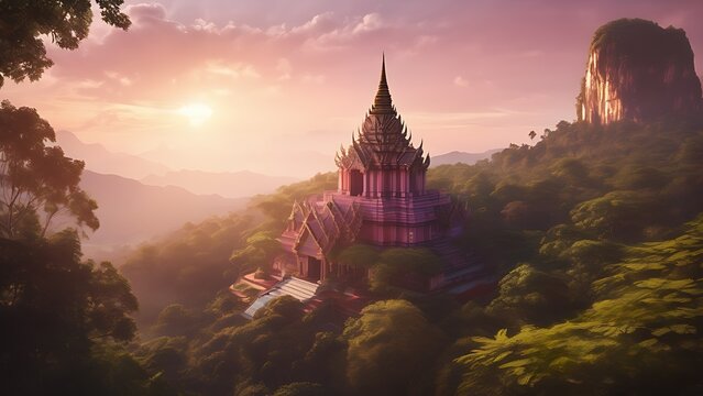 temple, architecture, asia, thailand, religion, building, culture, tourism, bangkok, ancient, thai, palace, temple, sky, buddhism, roof, history, art, temple in thailand Khao Phanom Rung Temple