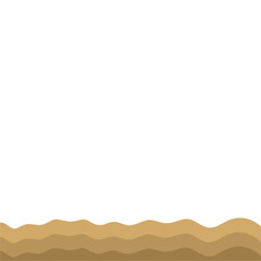 Brown Wavy Bottom Page Border