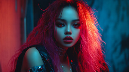 Naklejka premium Captivating portraits women vibrant street Dubai bustling cultural district traditional fashion modern aesthetic backdrop lively market warm lighting tattoo photography night fiction fantasy wallpaper