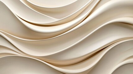 Obraz premium Abstract D card with dynamic wave layers in soft gradients, emphasizing depth and copy space.
