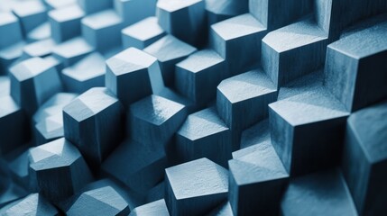 Hexagon patterns in blue for advanced technology themes.