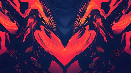 Abstract Red and Dark Blue Swirling Design