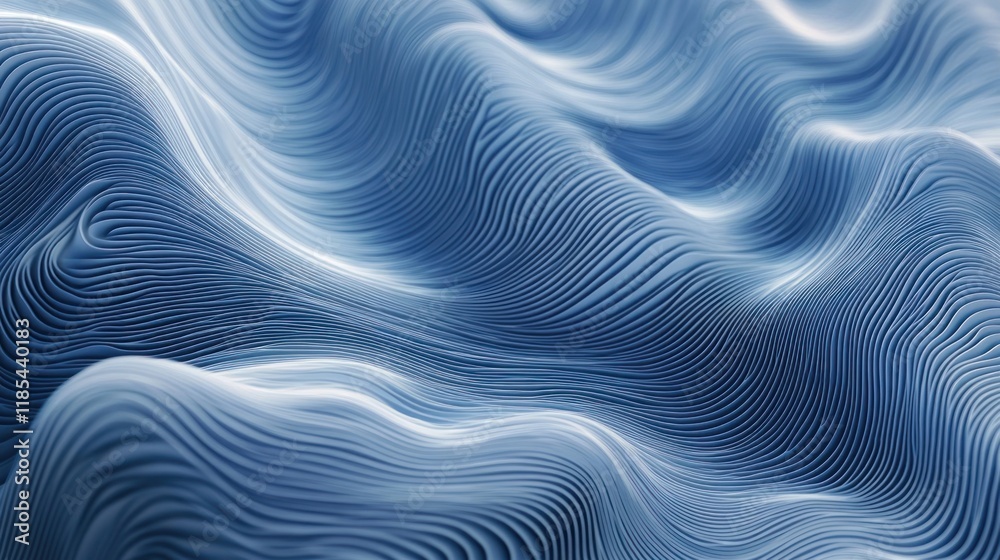 Poster high-tech blue background with abstract lines and patterns.