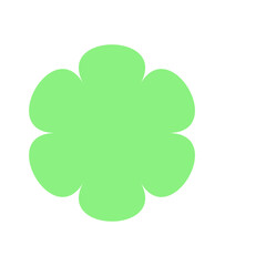 green flower shape