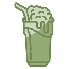 Milkshake Icon Element For Design