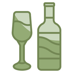 Wine Glass Icon Element For Design