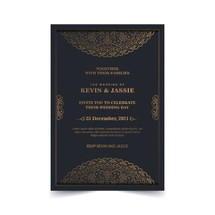 Luxury Invitation card vector design vintage style