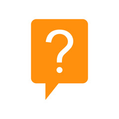 question mark in bubble text