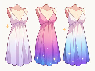 Three Stunning Gradient Dresses