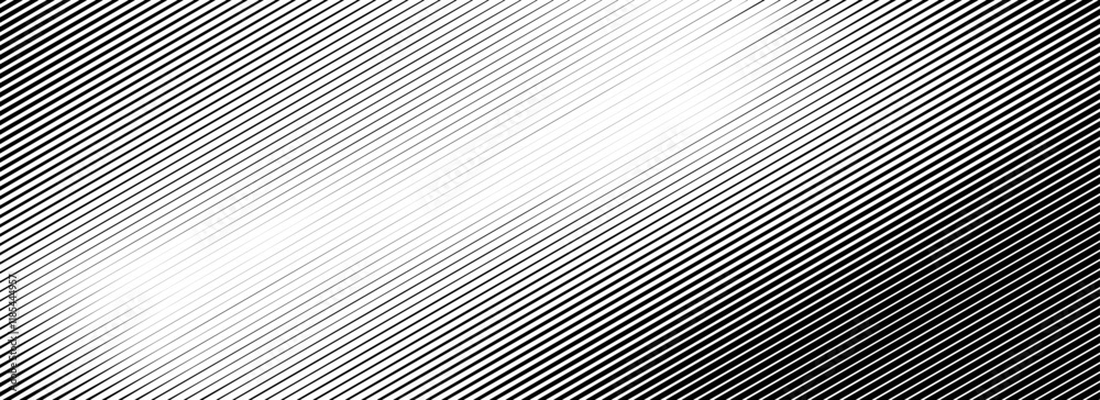 Aufkleber fading linear gradient texture. black diagonal striped gradation background. thin to thick slanted p