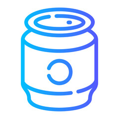 beer can Line Gradient Icon