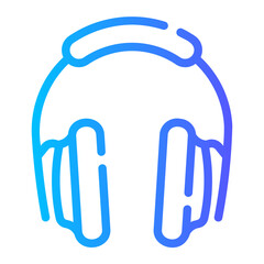 headphones Line Gradient Icon