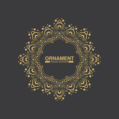 Flat decorative circle lines border background