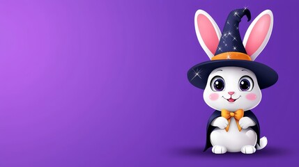Naklejka premium Whimsical Bunny Wizard Illustration for Playful Themes