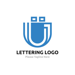 Creative and modern islamic Logo calligraphy of hijaiyah : letter of arabic alphabet-vector.