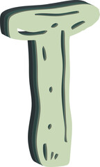 Layered 3d alphabet letter T