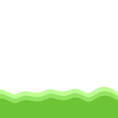 Green Wavy Bottom Page Border