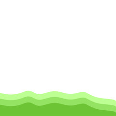 Green Wavy Bottom Page Border