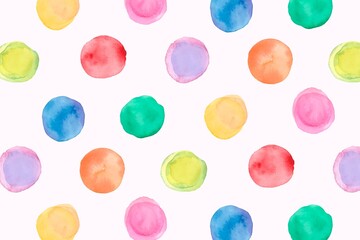 Aesthetic watercolor background, polka dots design