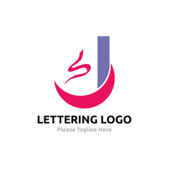 simple islamic Logo calligraphy of hijaiyah : letter of arabic alphabet-vector.