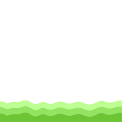 Green Wavy Bottom Page Border
