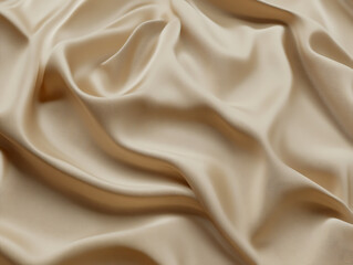 Fototapeta premium Luxurious Minimalist Background,Elegant Beige Satin Texture with Subtle Light Gradients,white abstract background,Color gradient,Abstract Beige, Elegant beige silk fabric with soft,waves 
