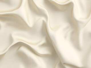 Obraz premium Luxurious Minimalist Background,Elegant Beige Satin Texture with Subtle Light Gradients,white abstract background,Color gradient,Abstract Beige, Elegant beige silk fabric with soft,waves 