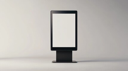 Blank vertical digital display sign mockup.