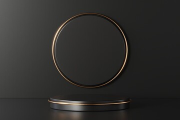 3D black luxury product background