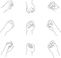 様々な角度から見たつまむ右手2