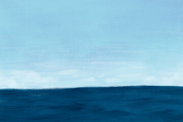 Blue sea background, aesthetic paint design