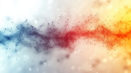 Abstract digital art featuring vibrant colors, dynamic lines, and interconnected nodes representing data flow and connectivity in a modern digital landscape