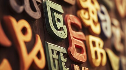 Colorful Wooden Letters: A World of Languages