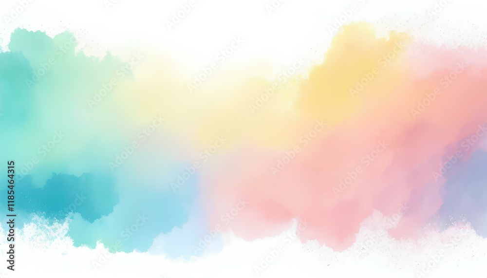 Poster abstract watercolor background. colorful pastel color on the white background with copy space. abstr