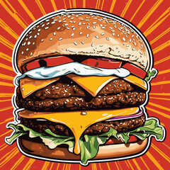 burger vector art for design needs 